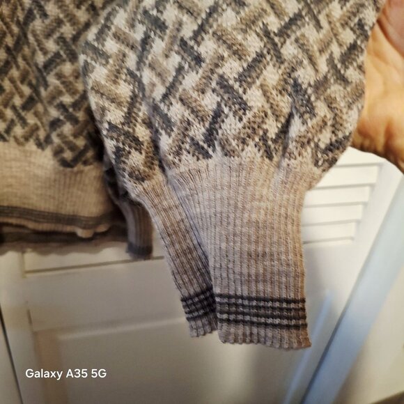 Vintage Maglificio Florence 100% Merino Wool Sweater XL Made In Italy Grandpa - Picture 3 of 6